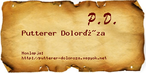Putterer Doloróza névjegykártya